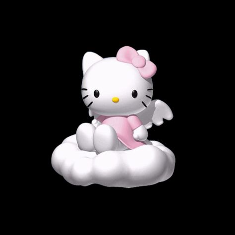 Hello Kitty Grunge, Angel Hello Kitty, Y2k Cybercore, Grunge Png, Hello Kitty, Kitty, Angel, Pink, Black