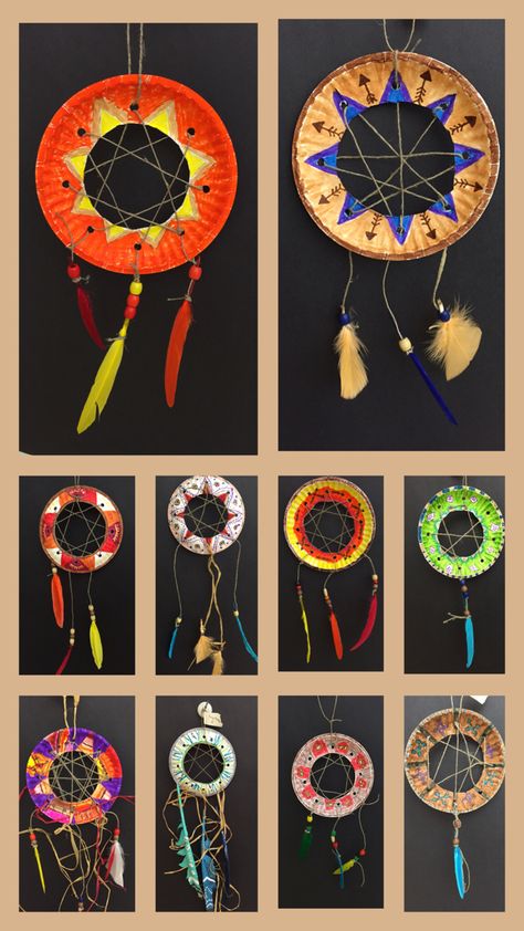 Dream catchers- 6th grade Native American Art Projects, Dream Catcher For Kids, Easter Church Decorations, Easter Centerpiece Ideas, Table Decorations Ideas, Easter Board, Dream Catcher Art, Stage Design Ideas, Native American Heritage Month