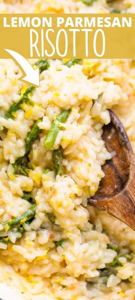 Lemon Parmesan Risotto, Lemon Risotto Recipes, Risotto Parmesan, Risotto Recipes Chicken, Easy Risotto, Risotto Recipes Easy, Risotto Dishes, Parmesan Risotto, Chicken Risotto