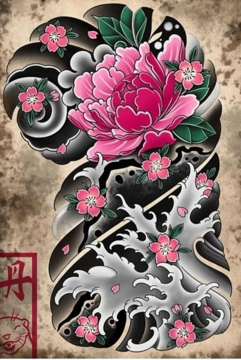 Pin by Sabrina Calderon on decalques in 2022 | Japanese flower tattoo, Japanese sleeve tattoos, Japanese tattoo Japan Tatoos, Japanese Tattoo Flower, Peony Flower Tattoo, Tato Irezumi, Japanese Peony Tattoo, Japanese Peony, Japanese Leg Tattoo, 42 Tattoo, Koi Tattoo Design