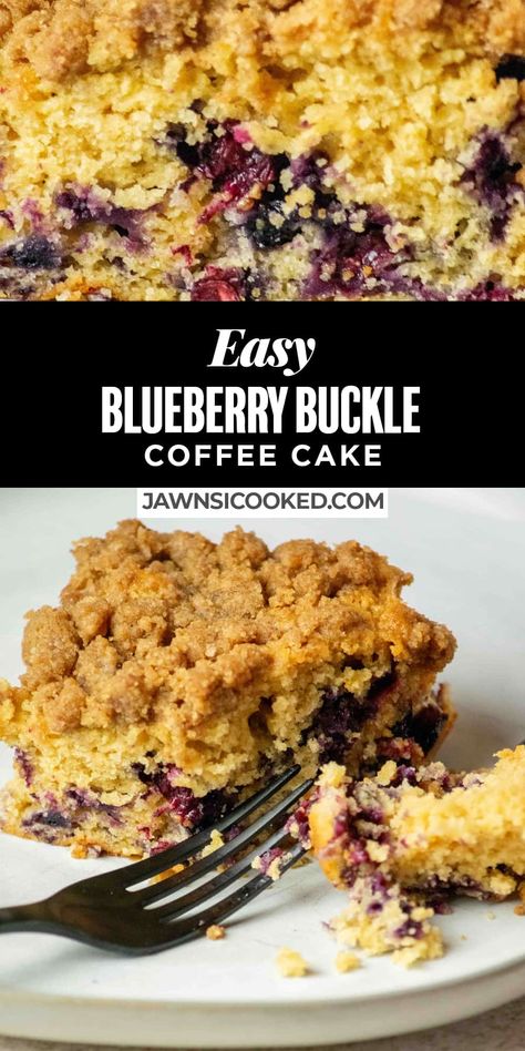 Easy Classic Blueberry Buckle Coffee Cake Recipe Blueberry Buckle Coffee Cake, Healthy Blueberry Coffee Cake, Blueberry Coffee Crumb Cake, Blueberry Coffee Cake With Crumb Topping, Blueberry Coffee Cake 9x13 Pan, Blueberry Buckle Cake, Blueberry Buckle, Brunch Cake, Blueberry Coffee Cake