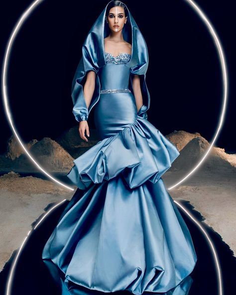 Rami Kadi, Couture Looks, Satin Evening Dresses, Fashion Design Sketches, Glam Dresses, Spring 2023, Couture Collection, Evening Dresses Prom, Fashion Clothes