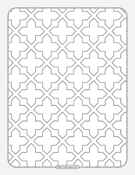 Free Printable Geometric Pattern 032 1 Geometric Pattern Stencil, Easy Geometric Patterns, Colouring Patterns Geometric Coloring Pages, Embroidery Stencils Free Printable, Geometric Stencil Patterns, Islamic Patterns Geometric, Sketch Notes Doodles, Tessellation Pattern, Geometric Patterns Drawing