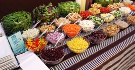 1000+ ideas about Salad Bar on Pinterest | Couscous, Salad and ... Reception Food Station, Wedding Reception Food Stations, Wedding Reception Food Buffet, Bbq Wedding Reception, Wedding Food Catering, Wedding Food Display, Buffet Wedding Reception, Wedding Buffet Food, Party Food Bar