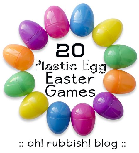 :: 20 Easter Egg Games :: Fun Plastic Egg Games for Kids :: Easter Dice Games For Kids, Easter Relay Games For Kids, Easter Snack For Kids, At Home Easter Activities, Preschool Egg Hunt, Easter Activities For Older Children, Easter Team Building Activities, Cub Scout Easter Activities, Easter Games For Classroom