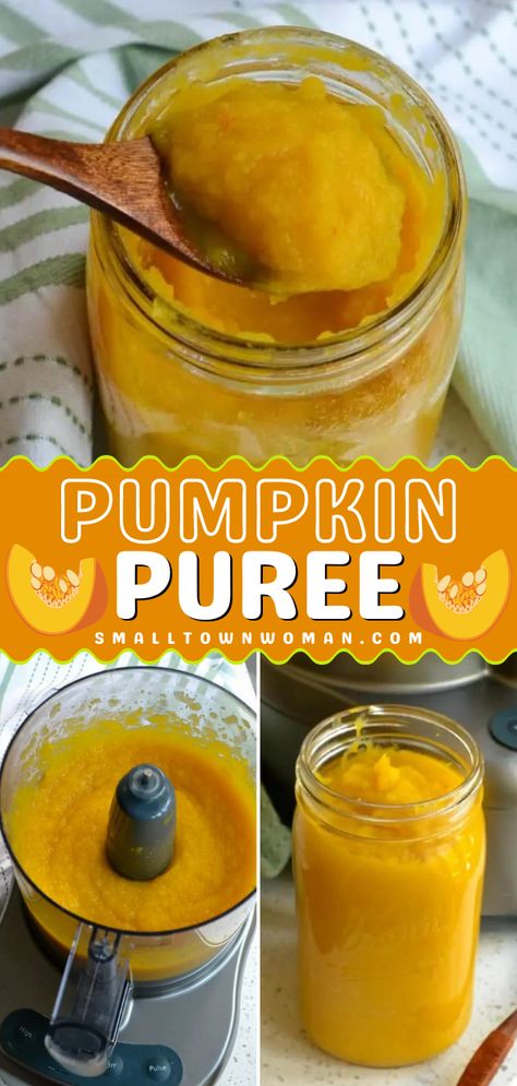 Learn how to make pumpkin puree from scratch! It's a 2-ingredient pumpkin recipe. Not only is this homemade pumpkin puree an easy fall recipe, but it is also so much better and fresher than canned. Perfect on your morning breakfasts and simple desserts! How To Make Pumpkin Puree, Best Pumpkin Desserts, Delicious Fall Recipes, Make Pumpkin Puree, Pumpkin Puree Recipes, Food Processor Uses, Simple Desserts, Yummy Fall Recipes, Easy Autumn Recipes