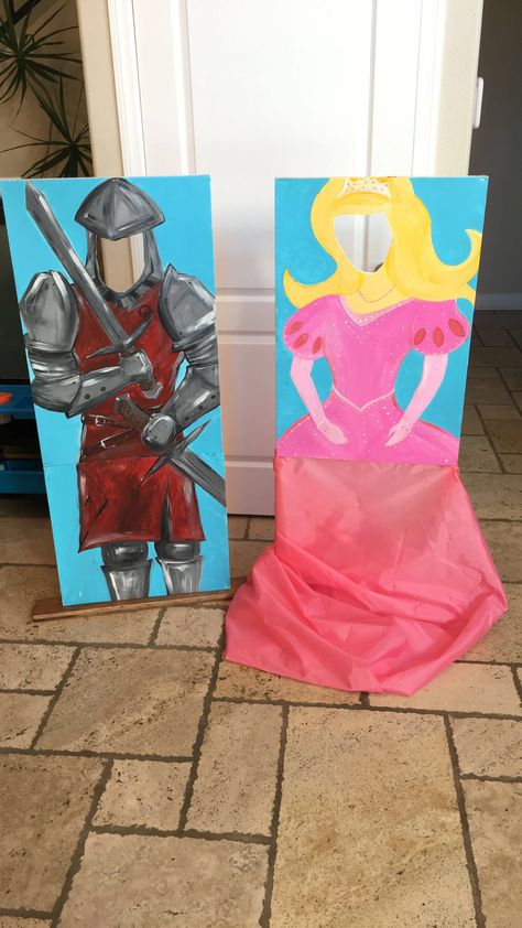 Knights And Princess Crafts, Princess And Prince Birthday Party Ideas, Diy Princess Castle Cardboard Boxes, Princesses And Knights Birthday Party, Princess Dance Party, Royalty Birthday Party, Princess And Knights Party, Princess And Knights Birthday Party, Diy Princess Decorations