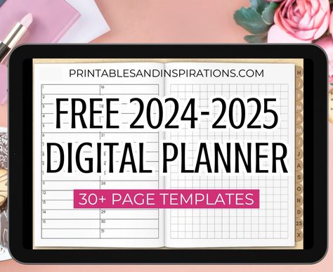 Free Digital Planner For 2024 2025 - Printables and Inspirations Free Digital Planner For Laptop, Free Digital Planner 2024/2025, 2025 Digital Planner Free, Free Digital Planner Samsung Notes, Ipad Planner Template Free, Free Goodnotes Templates, Digital Planner Free Download, Best Digital Planner, Free Digital Planner