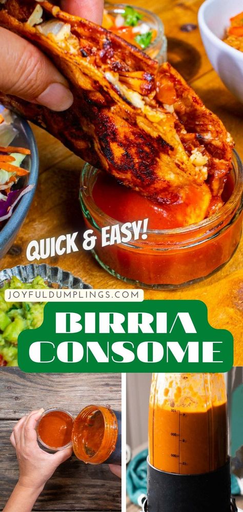 Burris Sauce Recipe, Easy Consome Recipe, Birra Taco Sauce Recipe, Birria Consome Recipe Easy, Easy Birria Consome, Birria Tacos Sauce Recipe, Birria Breakfast Ideas, Salsa For Birria Tacos, Birria Broth Recipe