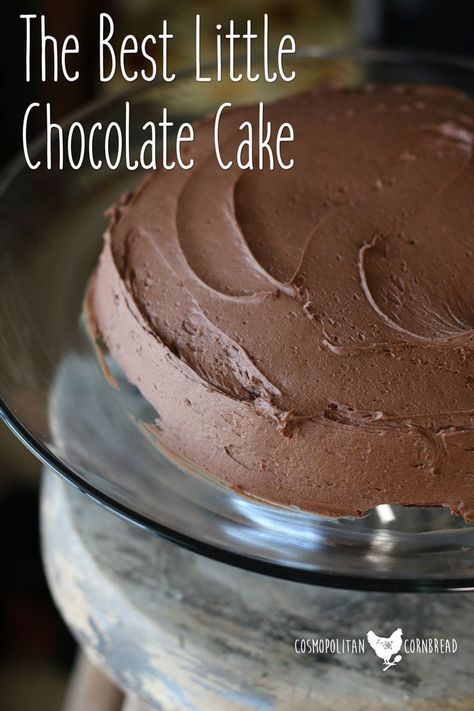 Individual Cakes Single Serve, Cake For Two Recipe, Cosmopolitan Cornbread, Small Chocolate Cake, Batch Baking, Tuxedo Cake, Chocolate Desserts Cake, Batch Recipes, Recipe For 1