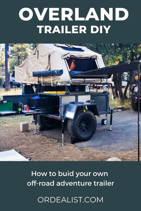 DIY Overland Trailer Diy Overland Trailer Plans, Diy Offroad Trailer, Overland Trailer Ideas, Overland Camper Trailer, Camper Build Diy, Diy Camper Trailer Plans How To Build, Overland Trailer Diy, Diy Camp Trailer, Overlanding Tacoma