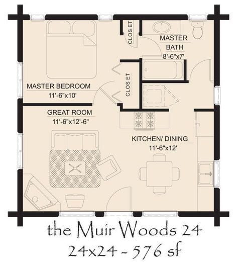 Log Home Flooring, Wohne Im Tiny House, 1 Bedroom House, Log Home Floor Plans, Casa Loft, Cabin Floor, Cabin Floor Plans, Tiny House Floor Plans, Bedrooms Decor