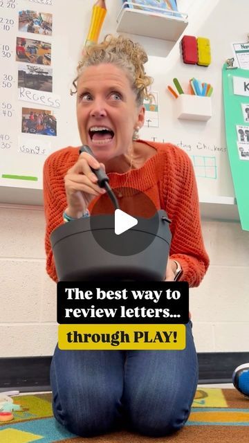 Lindsay / Early Years Literacy Specialist on Instagram: "‼️ FREE alphabet ACTIVITIES ‼️  ➡️ Drop the word 🧹 “BREW” 🧹 below and I will send you some FREE alphabet activities!  Research says once a new skill is taught it must be reviewed for 4-6 weeks 🤯  The best way to do this…..  Through play-based phonics games, songs and activities. Like “Bibitty, Bobitty, Brew” I use this activity to introduce new sounds, review previous skills, initial sounds, letter recognition, spelling….. the list goes on!  This type of learning is so engaging, easy AND successful for our learners!  ➡️Drop the word 🧹 “BREW” 🧹for some festive alphabet activities to help engage your learners through play! . . Let me be your guide for all things literacy, FOLLOW along for more great tips and resources! I’ve got yo Montessori Letter Sounds, Helping Kindergarteners Learn Letters, Fun Learning Games For Kindergarteners, Language And Literacy Activity Kindergarten, Whole Group Letter Sound Activities, Literacy Play Based Learning, Alphabet Knowledge Activities, Letter Review For Preschool, Letter Sound Recognition Games