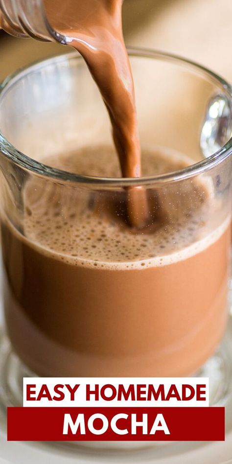 Diy Mocha Coffee, Mocha Mix Recipe, Fancy Beverages, Mocha Coffee Recipe, Mocha Latte Recipe, Winter Beverages, Mocha Creamer, Homemade Mocha, Mocha Drink