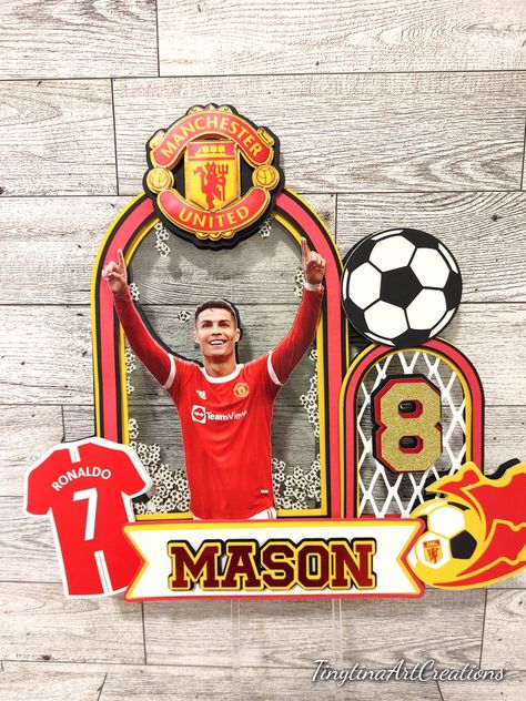 Manchester United Cake Topper Manchester United Cake Topper, Soccer Cake Topper, Manchester United Cake, Diy Cake Topper Birthday, Soccer Cake, Friends Cake, Diy Cake Topper, Kids Party Decorations, I Am Beautiful