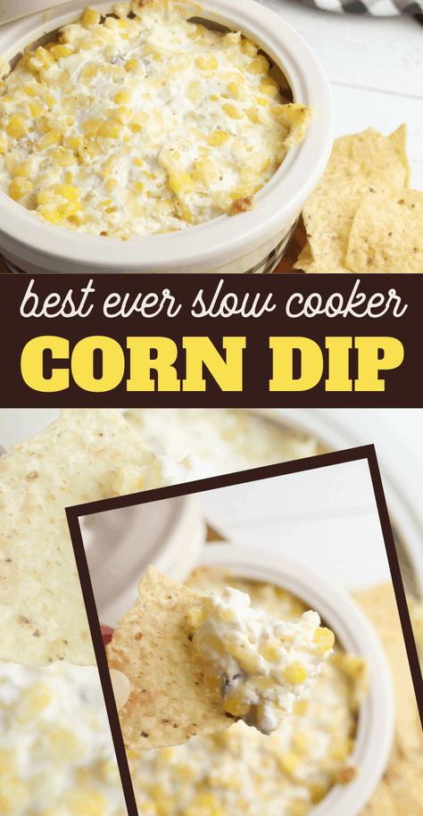 Slow Cooker Corn Dip Recipe, Easy Crockpot Corn Dip, Corn Jalepeno Dip Crock Pot, Spicy Corn Dip Crock Pot, Crockpot Jalapeno Corn Dip, Easy Crock Pot Dip Recipes, Corn Dip Hot Crock Pot, Corn Dip In Crockpot, Cheesy Corn Dip Crockpot