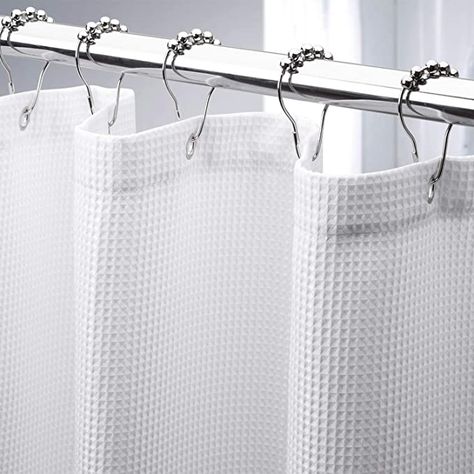 AmazerBath Waffle Shower Curtain, Heavy Duty Fabric Shower Curtains with Waffle Weave Hotel Quality Bathroom Shower Curtains, 72 x 72 Inches Curtains Amazon, Tall Shower Curtains, Hotel Shower Curtain, Waffle Shower Curtain, Bathroom Decor Spa, Plaid Shower Curtain, Extra Long Shower Curtain, Waffle Weave Shower Curtain, Cloth Shower Curtain