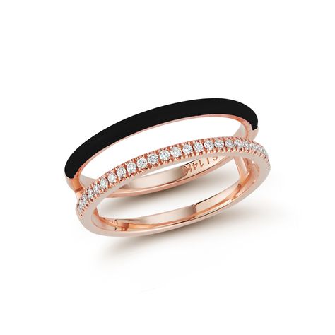 We love this new double bar enamel and diamond band! It can be worn alone as a statement piece or stacked with other rings. Available in 14K White Gold, Yellow Gold, or Rose Gold Diamond weight = 0.13 carats Bar Ring, Round Diamond Ring, Gold Bead Bracelets, Pink Enamel, Star Bracelet, Enamel Ring, Turquoise Rings, Pink Ring, Bezel Diamond