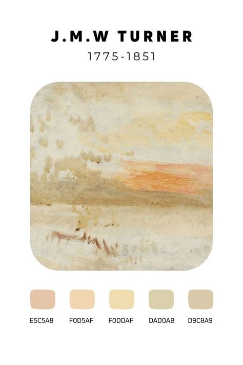 Sunset Seen from a Beach with Breakwater
J.M.W. Turner
Date: 1845
Style: Romanticism

#colorpalette #colorinspiration #colorschemes #art #romanticism #wallpaper Color Schemes Art, Romanticism Wallpaper, Jmw Turner, J.m.w. Turner, Color Pallete, Color Reference, Palette Color, Color Inspiration, Color Schemes