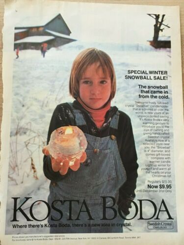 Kosta Boda Snowball, Snowball Candles, Glass Candles, Christmas Board, Scandi Design, Vintage Scandinavian, Kosta Boda, Magazine Ad, Glass Pottery