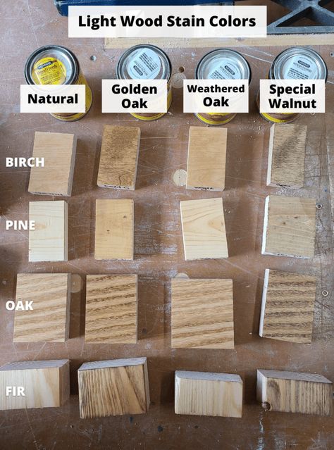 Light Floor Stain Colors, Light Brown Stain Wood, Weathered Oak Stain On Douglas Fir, Modern Stain Colors For Wood, Birch Wood Stain Colors, Natural Wood Stain Colors, Light Wood Stain Colors, Farmhouse Stain Colors, Alder Wood Stain Colors