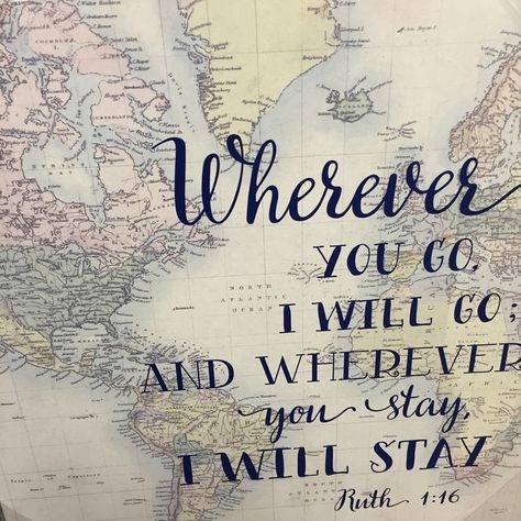 Wherever you go I will go; and wherever you stay I will stay. Ruth 1:16 #travel  #quote Wherever You Go, Wedding Quotes And Sayings, Ruth 1, Travel Theme, Wedding Quotes, Wedding Vows, Verse Quotes, Bible Scriptures, Travel Quotes