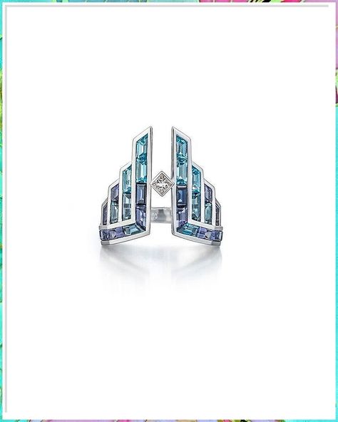 Explore Amazon's collection of jewelry designs that are both high-quality and affordable. Art Deco Jewelry Design, Seed Bead Jewelry Diy, Blue Art Deco, Art Deco Diamond Ring, Deco Diamond Ring, Inexpensive Jewelry, Amazon Jewelry, 3d Jewelry, Jewellery Design Sketches