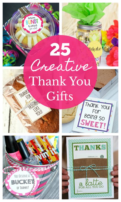 25 Cute and Creative Thank You Gift Ideas to use for any occasion Creative Appreciation Gifts, Thank You Baskets For Friend, Simple Thank You Gifts Coworker, Thank You For Volunteering Gifts, We Appreciate You Gifts, Dsp Appreciation Week Gift Ideas, Fun Appreciation Gifts, Cheer Leader Gifts Cute Ideas, Thank You Gifts For A Group