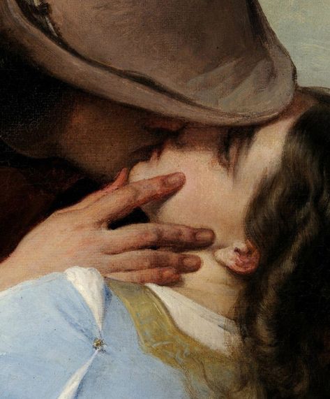 c0ssette:Francesco Hayez The Kiss 1859 (Detail) Rennaissance Art, The Kiss, Old Paintings, Romantic Art, Ethereal Art, Classical Art, Old Art, Classic Art, Love Art