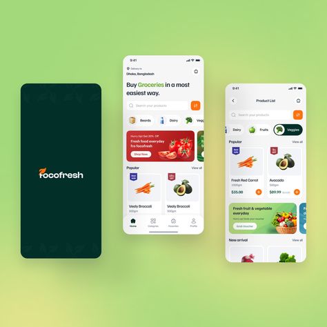 🚀 Presenting the "Focofresh" grocery shopping mobile app, designed to provide users with an easy, convenient, and efficient way to purchase groceries. This app aims to revolutionize the online grocery shopping experience by offering a user-friendly interface, seamless navigation, and a comprehensive product catalog. Key Features: 👉 User-Centric Design: Focuses on providing a seamless and intuitive user experience. 👉 Comprehensive Product Details: Provides all necessary information for info... Grocery App Design, Grocery App Ui Design, Grocery Shopping App, Mobile Navigation, Red Carrot, Groceries App, Buying Groceries, Online Grocery Shopping, Mobile App Design