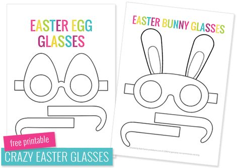 Fun free printable Easter glasses. Make some egg glasses or some bunny glasses! #freeprintable #Easter #kidsactivities English Printables, Easter Crafts Diy Kids, Bunny Glasses, Berita Tv, Easter Activity, Easter Activities For Kids, Free Activities For Kids, Easter Printables Free, Easy Easter Crafts