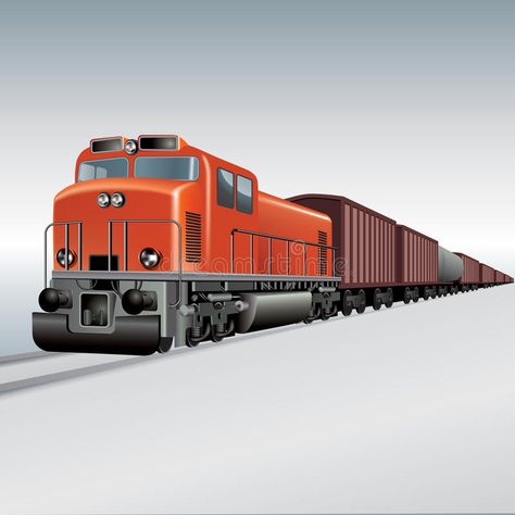 Cargo Train, Road Vector, Train Illustration, Freight Train, Rail Road, Free Illustration, Free Illustrations, Game Design, Design Projects