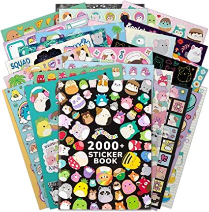 Amazon.com: Fashion Angels Squishmallows Sticker Book - Includes 2000+ Squishmallows Stickers & 10 Sticker Collector Pages - Join The Squish Squad - Accessorize Notebooks, Journals - Ages 6 & Up, Multicolor Squishmallows Stickers, Squish Squad, Cute Squishies, Fashion Angels, Sticker Bomb, Craft Stickers, Diy Book, Sewing Art, Kids Stickers