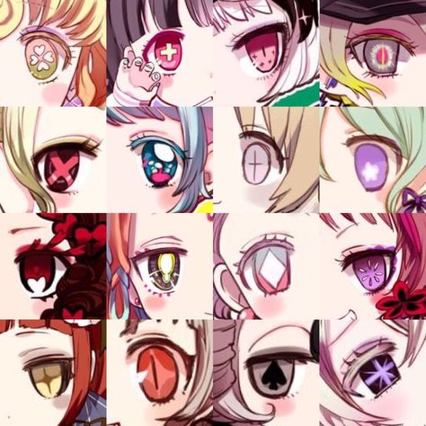 How To Draw 90s Shoujo Eyes, Pupil Design Drawing, Eyes Pupil Drawing, Anime Pupil Design, Vtuber Eyes Reference, Anime Pupils, Pupil Ideas, Eye Pupil, Magical Girl Raising Project