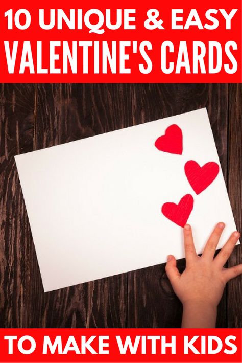 Looking for the perfect DIY valentine’s day cards to make with kids? We’ve rounded up 10 unique, easy, and adorable handmade card ideas you can make for class exchanges, gifts for grandparents, and keepsakes to last a lifetime. Who knew fine motor activities could be so cute?! Valentine Card For Grandparents, Valentine Cards For Grandparents, Valentine Cards Kids Can Make, Valentine Cards Handmade Simple Kids, Valentines For Grandparents, Valentine Cards For Parents, Easy Valentine Cards, Unique Valentines Day Ideas, Valentine Cards To Make