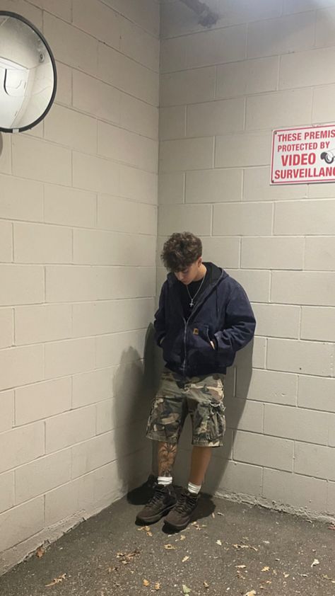 Vintage/streetwear fit ~ carhart jacket, vintage camo shorts, Yeezy boots Yeezy Boots Outfit Men, Camo Shorts Men Outfit, Camo Jacket Outfit Men, Camo Shorts Outfit, Camo Jacket Outfit, Yeezy Boots, Boots Outfit Men, Camo Boots, Mens Shorts Outfits