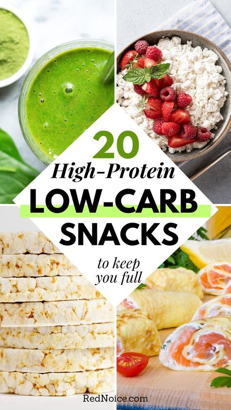 Stay full until your next meal with these 20 easy and delicious high protein, low carb snack options! From sweet treats to savory bites, these nutritious snacks pack protein power to keep you feeling energized and satisfied High Protein Low Fat Snacks, Protein Snacks Low Carb, Protein Low Carb Snacks, Protein Snacks Recipes, High Protein Low Carb Snacks, Healthy High Protein Snacks, Food To Gain Muscle, Low Calorie Protein, Snacks Under 100 Calories