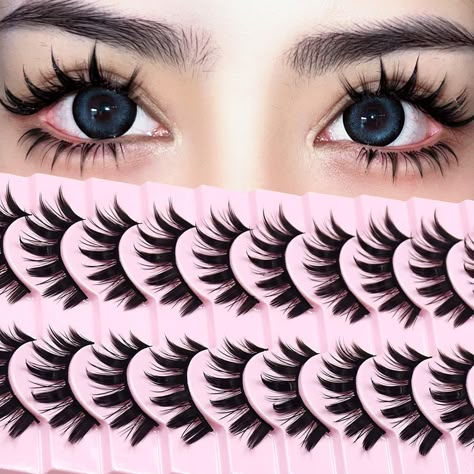 PRICES MAY VARY. 🌈Japanese Manhua Eye makeup - Unlock the magic of anime-inspired makeup with our 10 Pairs of Manga Eyelashes, specially designed for cosplay and Japanese-style eye makeup. Elevate your look with these thick, spiky faux mink eyelashes that exude an enchanting allure. 🌈Creating a gorgeous and captivating look - Each pair of lashes is meticulously crafted to mimic the appearance of individual lash clusters, creating a natural yet mesmerizing effect. Whether you're attending a par Spiky Lashes, Manga Eyelashes, Glitter Eyelashes, Halloween Party Makeup, Goth Makeup Tutorial, Best Eyelashes, Anime Eye Makeup, Party Makeup Looks, Eyelash Enhancer