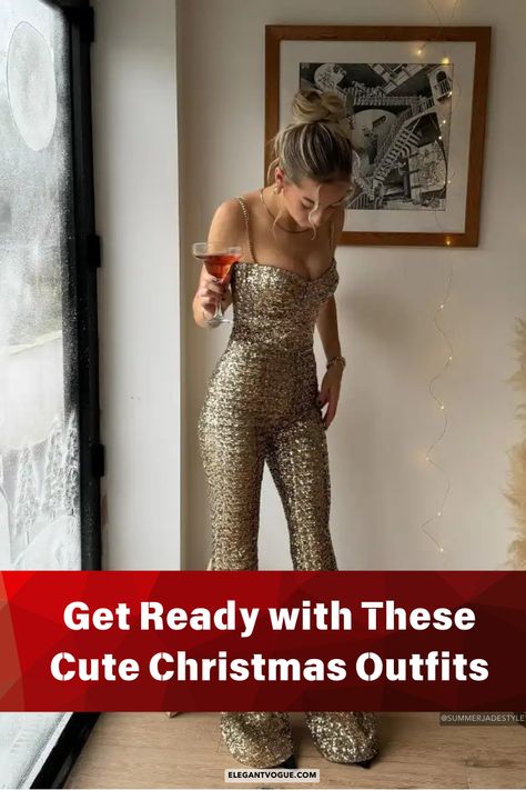 Cute Christmas Outfits Cute Christmas Outfit, Cozy Christmas Outfit, Christmas Outfit Ideas, Cute Christmas Outfits, Glam Outfit, Christmas Outfits, Christmas Parties, Holiday Looks, Cozy Christmas