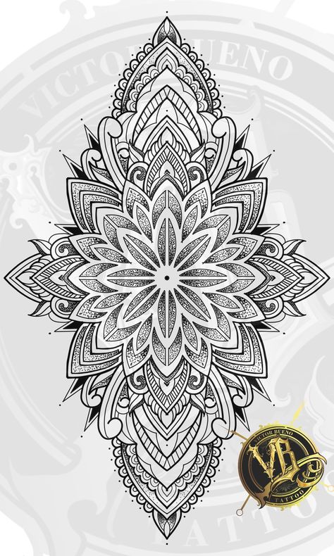 Back Of Thigh Mandala Tattoo, Mandela Designs Simple, Shin Tattoos For Women Mandala, Indian Flower Tattoo, Mandala Flower Tattoos Forearm, Mandala Bracelet Tattoo Design, Mandala Calf Tattoo, Mandala Leg Sleeve, Marian Tattoo