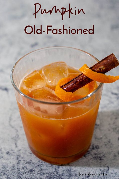 Pumpkin Old Fashioned Cocktail, Psu Tailgate, Thanksgiving Games For Adults, Beverage Ideas, Pumpkin Syrup, Orange Liqueur, Bourbon Drinks, Seasonal Drinks, Games For Adults