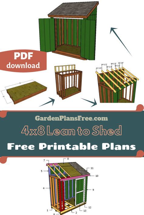 4x8 Lean To Shed Plans Free, Diy Shed Plans 4x8, 4x8 Lean To Shed Plans, Lean To Garden Shed, 4x8 Shed, Flat Roof Shed, Shed Frame, Easy Shed, Shed Plans 12x16