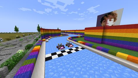 Kart Track in Minecraft Minecraft Race Track, Track Field, Minecraft Designs, Race Track, Track And Field, Minecraft, Track