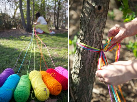 rainbow treasure hunt! (alternate idea: As a kid I went to a friend’s birthday party where her mom did something similar–except, each color of yarn was wrapped around the room individually, leading to personalized gift bags. It was a giant maze that forced everyone to crawl all around, under and over each other to follow our trail. She tied the end opposite of the gift bag to a TP roll, so that we could wind up the yarn as we went. It was a blast!) Rainbow Parties, Rainbow Birthday Party, Personalized Gift Bags, Rainbow Birthday, Rainbow Art, Unicorn Birthday Parties, Rainbow Cake, Art Party, Unicorn Birthday