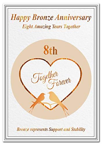 Bronze Wedding Anniversary Card - 8 Years - Special Happy... https://www.amazon.co.uk/dp/B07X9VK543/ref=cm_sw_r_pi_dp_U_x_uCmSDbGE9CY6S Happy 8 Year Anniversary, 8 Year Anniversary Quotes, Anniversary Wishes For Him, Anniversary Quotes For Couple, Anniversary Wishes For Couple, Bronze Wedding Anniversary, Anniversary Wishes For Husband, Happy Wedding Anniversary Wishes, Wedding Anniversary Quotes