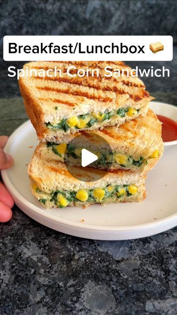 Kanan | Spice Up The Curry on Instagram: "Upgrade your sandwich game with our Spinach Corn Sandwich! 🌽🌿 Have it as a breakfast, pack into kid’s lunchbox, or have it as a lunch or dinner with a side of soup or salad. . Want detailed recipe? Comment ’recipe’ and I’ll DM you the link. . Or Simply go to my site www.SpiceUpTheCurry.com and you’ll find the recipe there. . Easy cooking | home cooked meal | sandwich recipe | spinach recipes | vegetarian recipes | Lunch ideas | dinner ideas | spinach corn sandwich | quick recipes | Breakfast ideas | Lunchbox ideas . #indianfoodlovers #trendingnow😍  #recipereels #sandwichrecipe #desikhana #lunchboxideas #breakfastrecipes #beautifulcuisine #homecookedmeals #indianinusa" Easy Sandwich Recipes Vegetarian Indian, Sandwich Recipes Vegetarian Indian, Quick And Easy Dinner Recipes Vegetarian Indian, Spinach Recipes Vegetarian, Quick Breakfast Ideas Indian, Spinach Indian Recipes, Easy Breakfast Ideas Indian, Kids Lunch Ideas For Home, Breakfast Pack