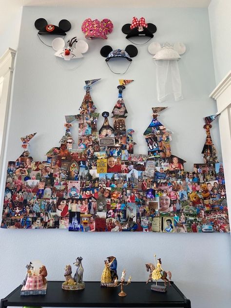 Disney Collage Program, Disney College Program Room Decor, Disney College Program Room, Castle Collage, Bored Ideas, Exchange Program, Disney College, Disney College Program, Memory Frame