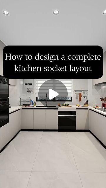 Kitchen Interior Layout, Kitch Design, Closed Kitchen Design, Kitchen Appliances Layout, Smart Kitchen Ideas, Kitchen Appliances Organization, Modern Kitchen Set, Kitchen Projects Design, Kitchen Setup