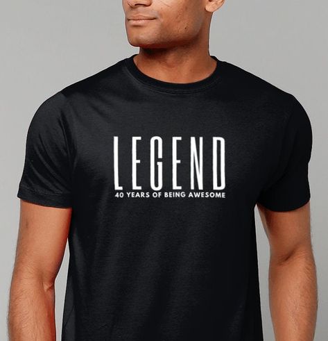 Excited to share the latest addition to my #etsy shop: 40th Birthday T-shirt Gift for men, 40th Birthday Gift for him, 40th Birthday Shirt, 40th legend tshirt, Gift for man, Gift for 40th #birthday #happy40thbirthday #crew #mens40thbirthday #funnybirthday Men 40th Birthday Ideas Man Party, 40th Birthday Ideas For Men Husband, 40th Birthday Party Men, Husband 40th Birthday, 40th Birthday Men, 40th Bday Ideas, 40th Birthday Shirt, Birthday Presents For Men, 40th Birthday Shirts