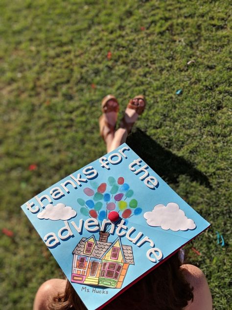 Up Theme Graduation Cap, Up Graduation Cap, Disney Graduation Cap, Prek Graduation, Disney Graduation, College Survival Guide, Pre K Graduation, College Survival, Grad Caps